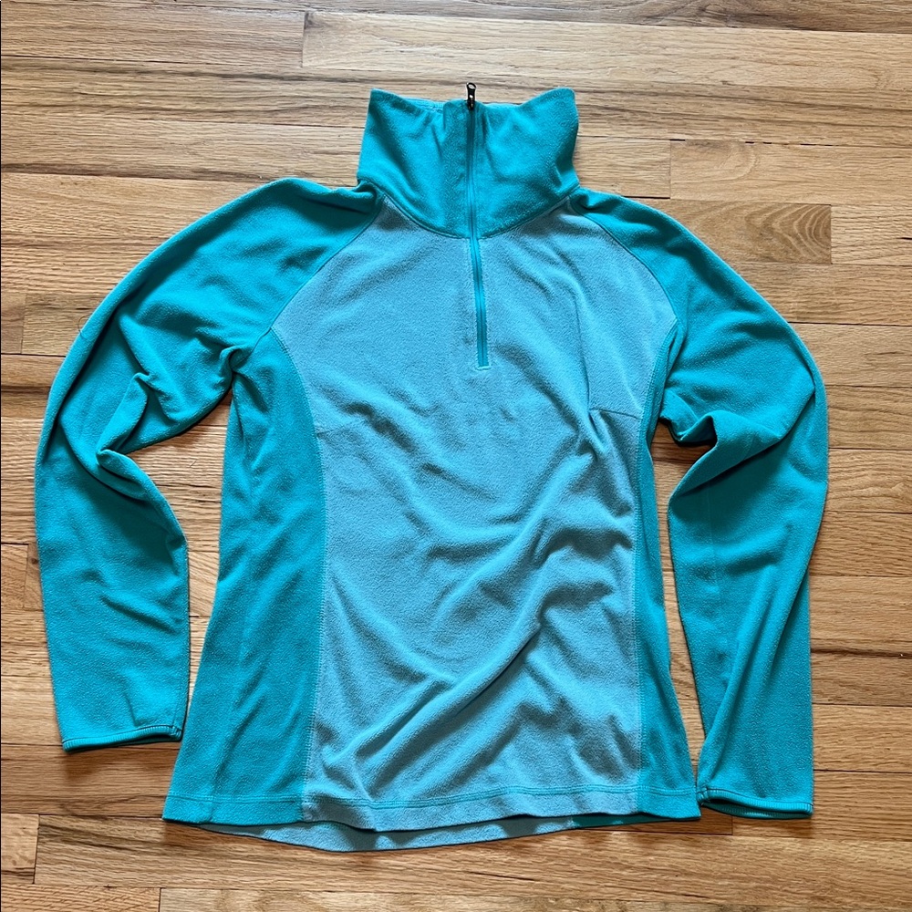 Light Blue Columbia 1/4 Zip Fleece - S